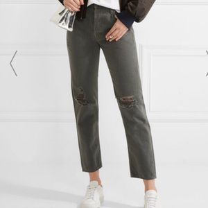 MOTHER The Cheeky Straight Leg Jeans Grey